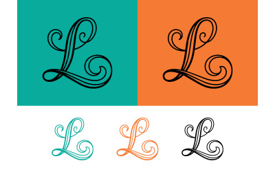 Stylizované logo písmene L v tyrkysové a oranžové barvě.