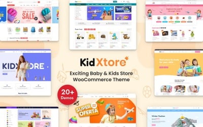 KidXtore - Barnkläder och leksaksbutik Elementor WooCommerce WordPress-tema