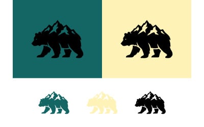 Logo Bear Mountains, simbolo grafico nero.