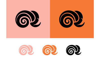 Logo con corna di ariete in nero, simbolo animale