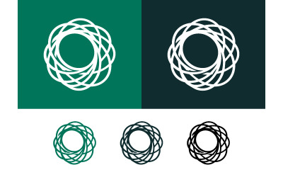 Abstrakt virvelform grön mörk design.