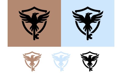Phoenix shield with key logo identity.