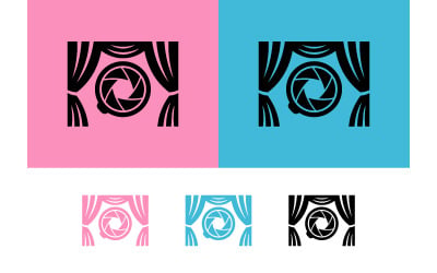 Teaterridåer kamerabländare logotyp.