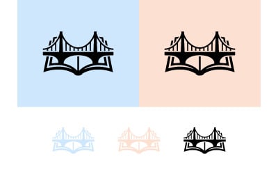 Logo représentant un pont et un livre ouvert.