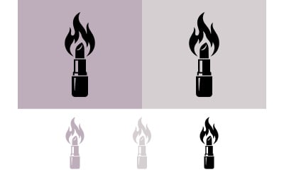 Lipstick on fire for beauty and fashion.