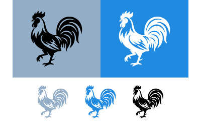 Design del logo con un gallo per un&amp;#39;azienda avicola.
