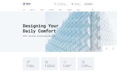 "Arch - Architecture Multipage HTML" modèle web adaptatif #57726