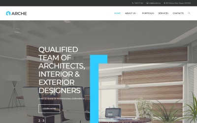 "Arche - Architecture Responsive Creative HTML" - адаптивний Шаблон сайту №57791
