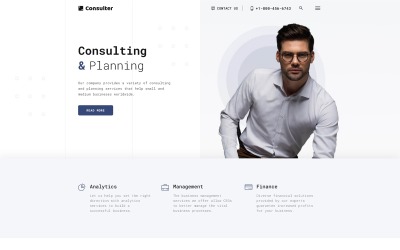Consulter - Elegante plantilla de sitio web HTML de varias páginas para una empresa de consultoría