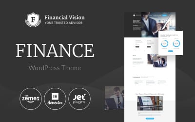 Financial Vision - Многоцелевая классическая тема WordPress Elementor &amp;quot;Финансы&amp;quot;