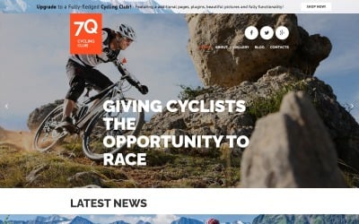7Q - Велоспорт Бесплатная креативная тема Joomla Шаблон Joomla