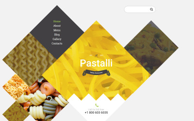 İtalyan Restoranı Duyarlı Web Sitesi Şablonu