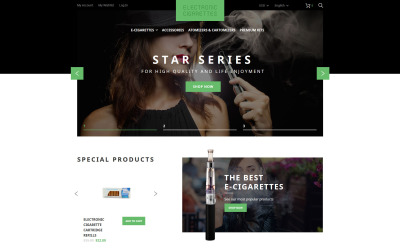 Magento Theme namens "Electronic Cigarettes" #57714