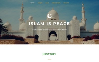 Modèle de page d&amp;#39;atterrissage réactif à l&amp;#39;islam
