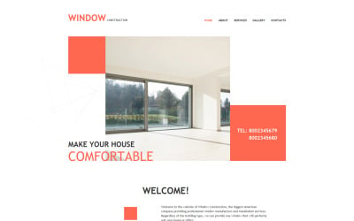Modèle de site Web réactif pour la fenêtre