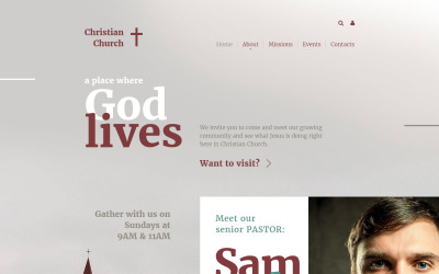 Modello di sito Web cristiano