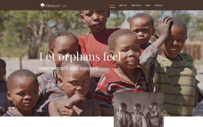 Modello di sito Web reattivo di beneficenza per bambini