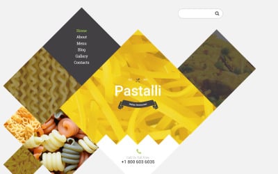 Modello di sito Web reattivo ristorante italiano