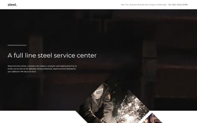 Modelo de página de destino da Steelworks
