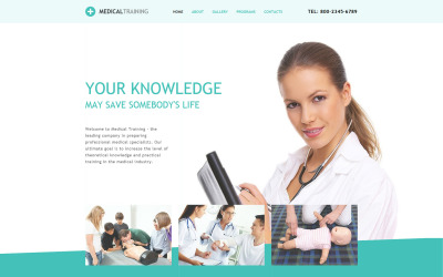 Modelo de site responsivo da Med School