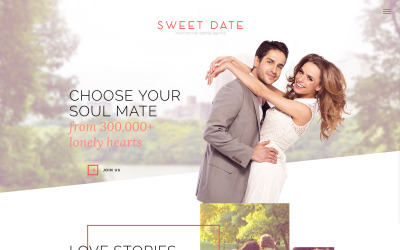 Modelo de site responsivo de namoro