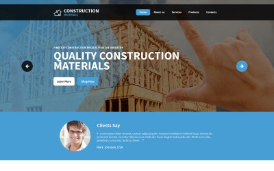 Modelo de site responsivo para construtora