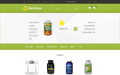 Plantilla OpenCart de Nutrición / Suplementos