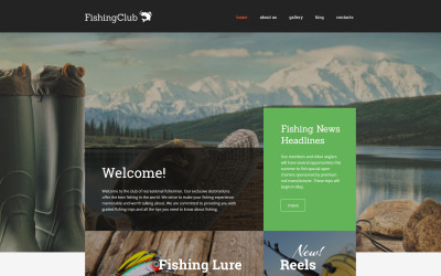 Тема WordPress для рыболовного клуба