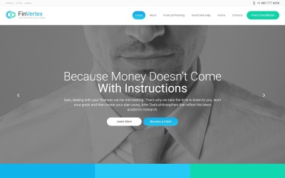 Тема WordPress Fin Vertex №57758