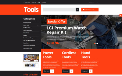 Tools &amp; Equipment VirtueMart Template