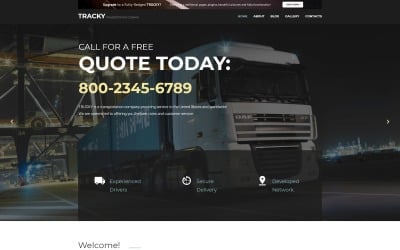 Tracky - Транспорт Бесплатный Чистый Шаблон Joomla