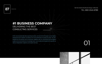 87 - Üzleti és vállalati kreatív HTML céloldal sablon