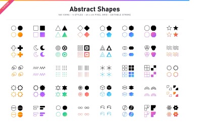 Abstract Shapes Icon Set 4 Variation