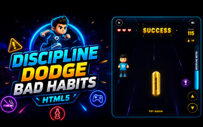 Disciplina – Evite Maus Hábitos - Jogo de Arcade HTML5