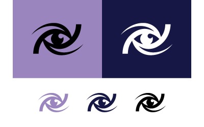 Gestileerd, wervelend abstract grafisch element met een oogmotief.