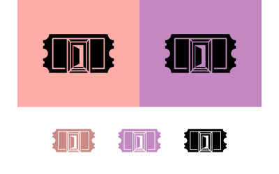 Ticket doorway graphic design elements.