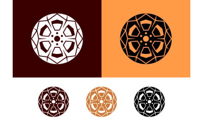 Conception graphique abstraite pour jante de roue de voiture.