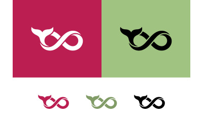 Conception du logo de la queue de baleine infinie.