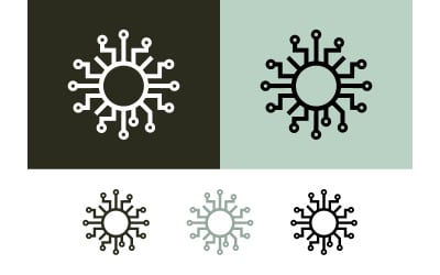 Abstract circular circuit board for technology innovation.