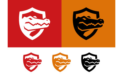 Alligator shield logo design variations.