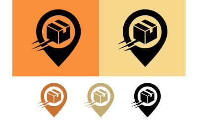 Delivery box package location pin fast motion.