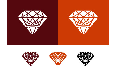 Diamond crown emblem luxury logo design.
