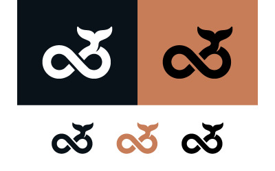 Infinity whale tail logo design inspiration.