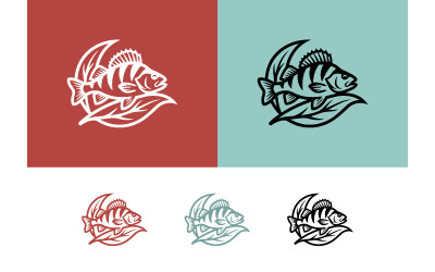 Logo de perche blanche sur fond rouge.