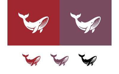 Whale icons in multiple colors for ocean concepts.