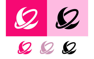 Abstraktes Logo-Design mit kreisendem Motiv.
