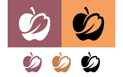 Apple leaf logo design variations.