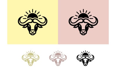 Buffalo sun logo design, head