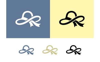 Elegant hat with ribbon logo for fashion.