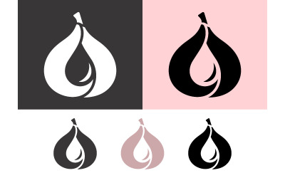 Fig drop logo design variations.
